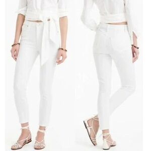 J. Crew White Lookout High Rise Skinny Jeans Stretch Slim Fit Size 27